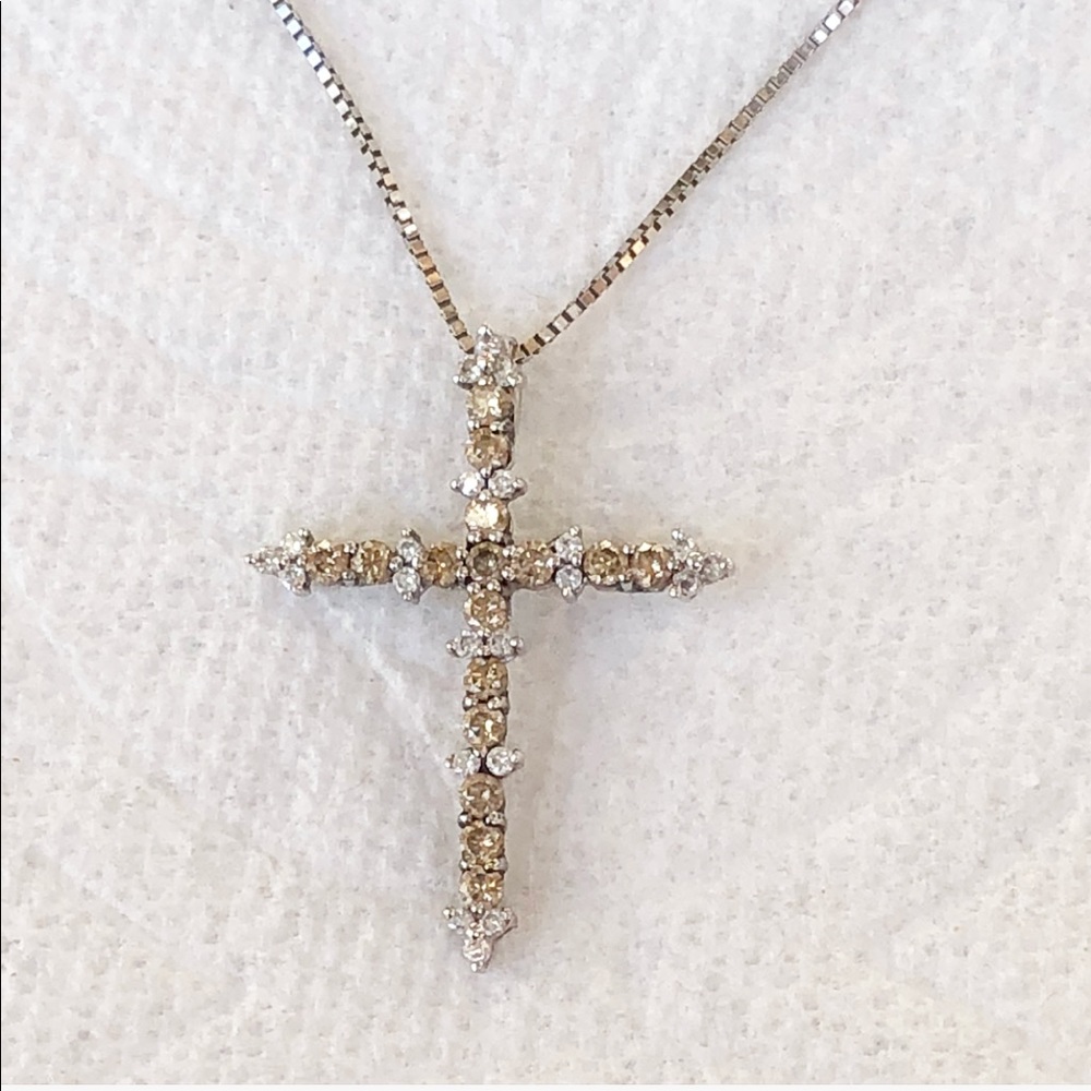 1/2 Carat Diamond Cross 14k WGold